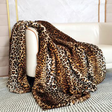 Buenta - Luipaardprint Faux Fur Deken voor Luxe Comfort