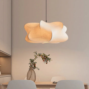 Japanse Zijde Hanglamp in Wabi-Sabi Stijl | LumeZen