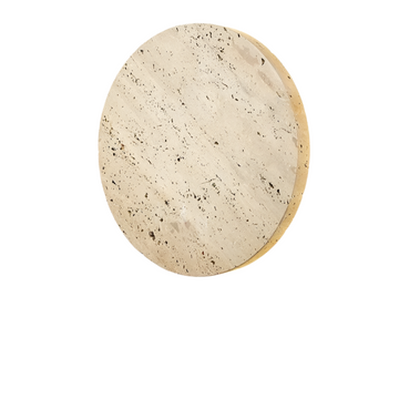 Ronde Travertin LED Wandlamp | LumeStone