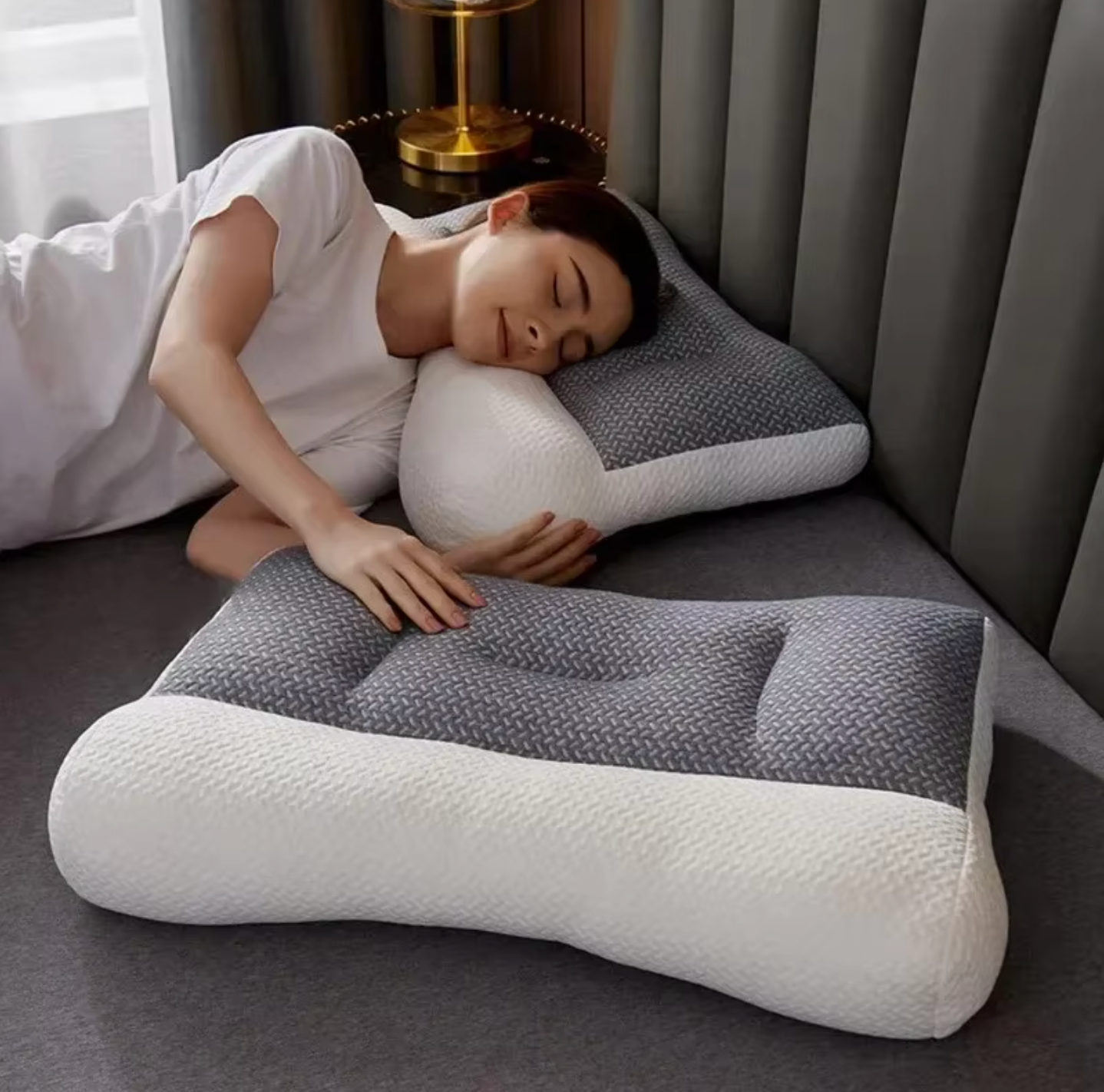 Ergonomisch Neksteunkussen voor Optimale Ondersteuning – Ademend, Verwijderbare Hoes, Geschikt voor Alle Slaapposities