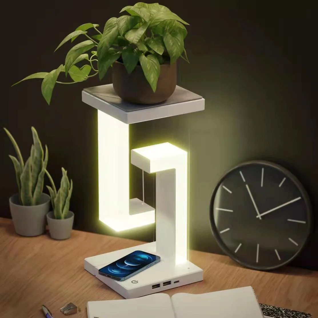 Zwevende LED-lamp met Oplaadfunctie voor Telefoon